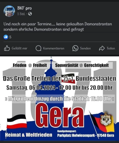 Beitrag auf Facebook