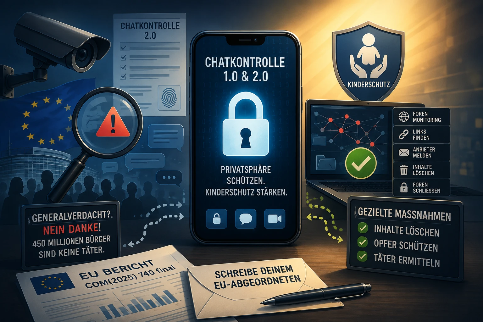 Chatkontrolle 1.0 und 2.0 – Was tatsächlich geplant ist und worüber gerade gestritten wird