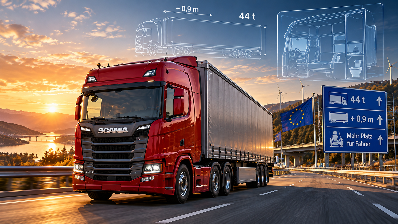 Featured image of post Die Zukunft der Lkw: Mehr Gewicht, längere Fahrzeuge und endlich mehr Platz für Fahrer?