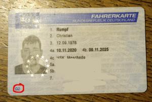 Fahrerkarte der 2ten Generation