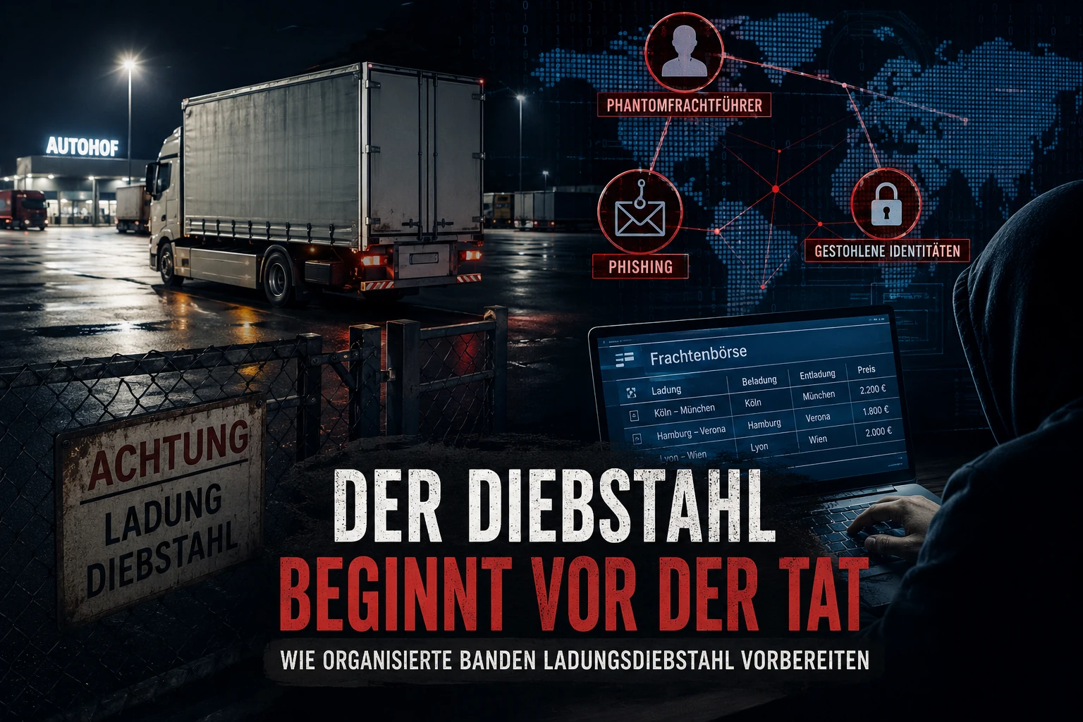 Featured image of post Ladungsdiebstahl: Warum Ladungsdiebstahl oft schon Wochen vor dem Verschwinden eines Aufliegers beginnt