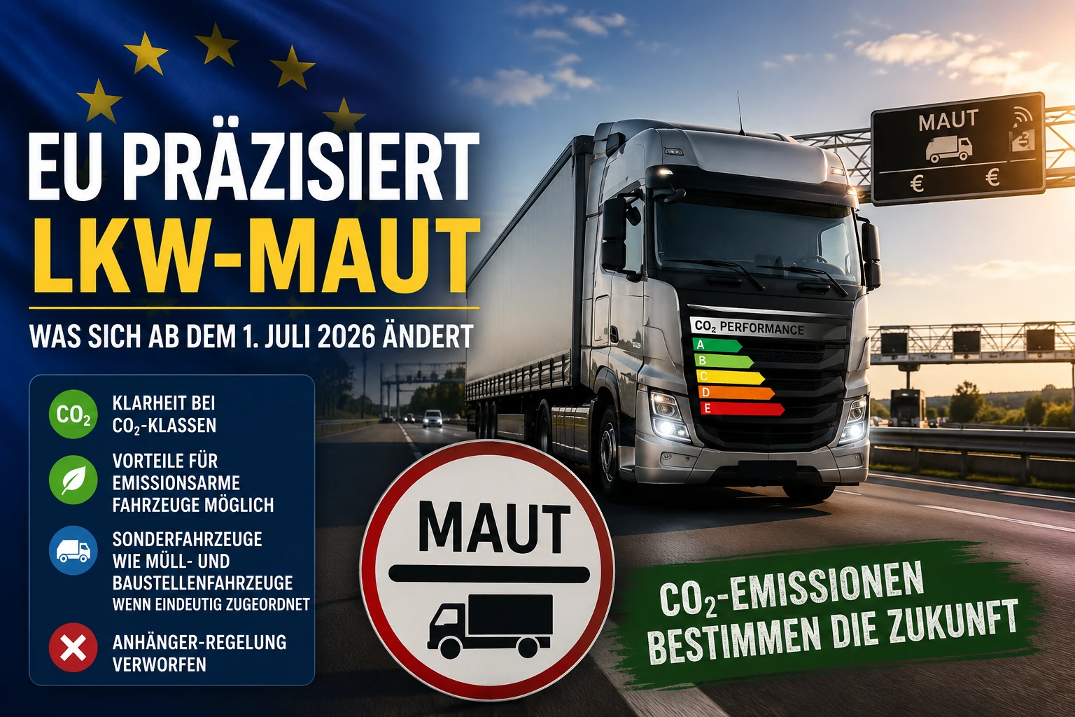 EU präzisiert die Regeln für die Lkw-Maut – was sich ab 1. Juli 2026 ändert
