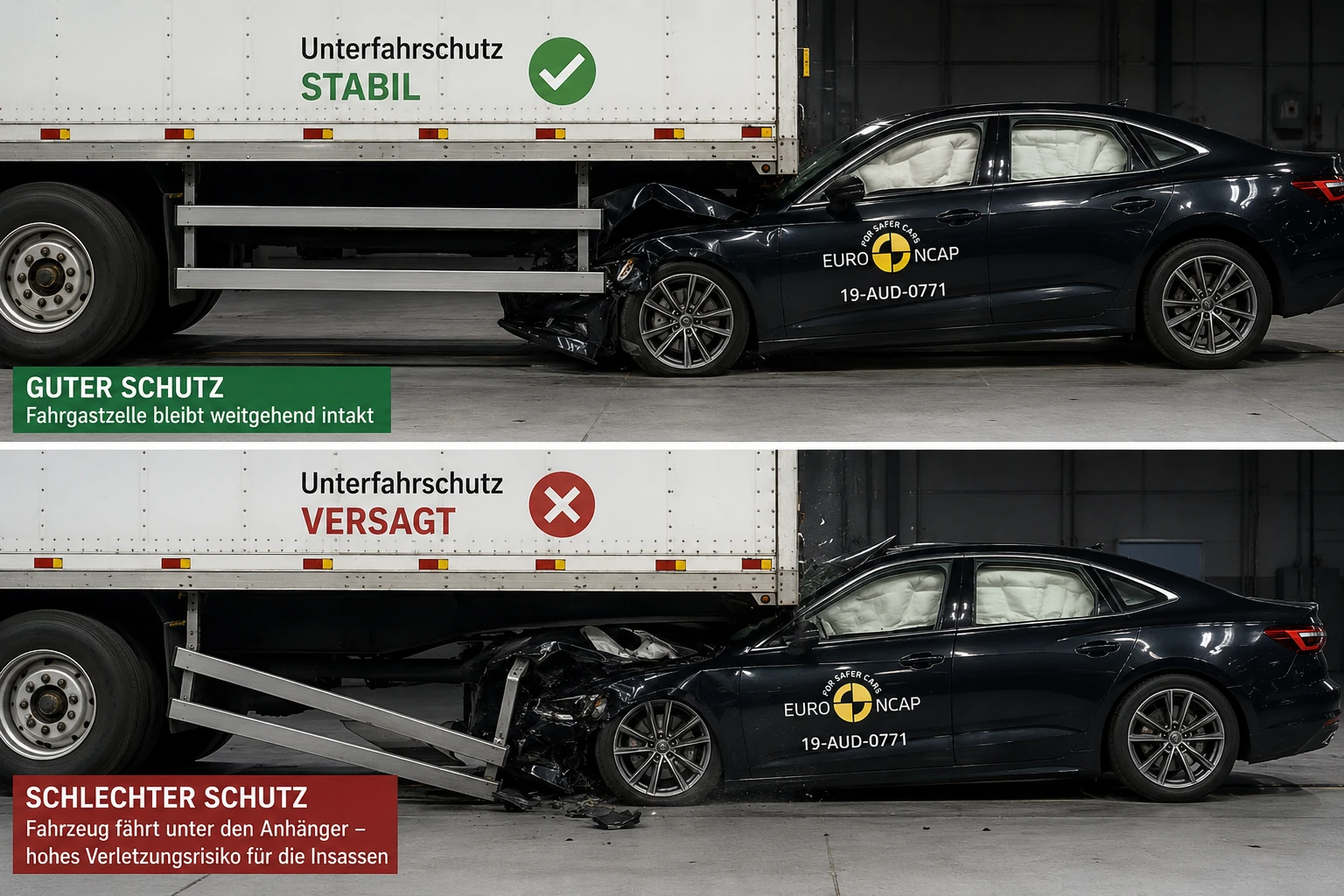 Euro NCAP: Wenn der Unterfahrschutz zum Schwachpunkt wird