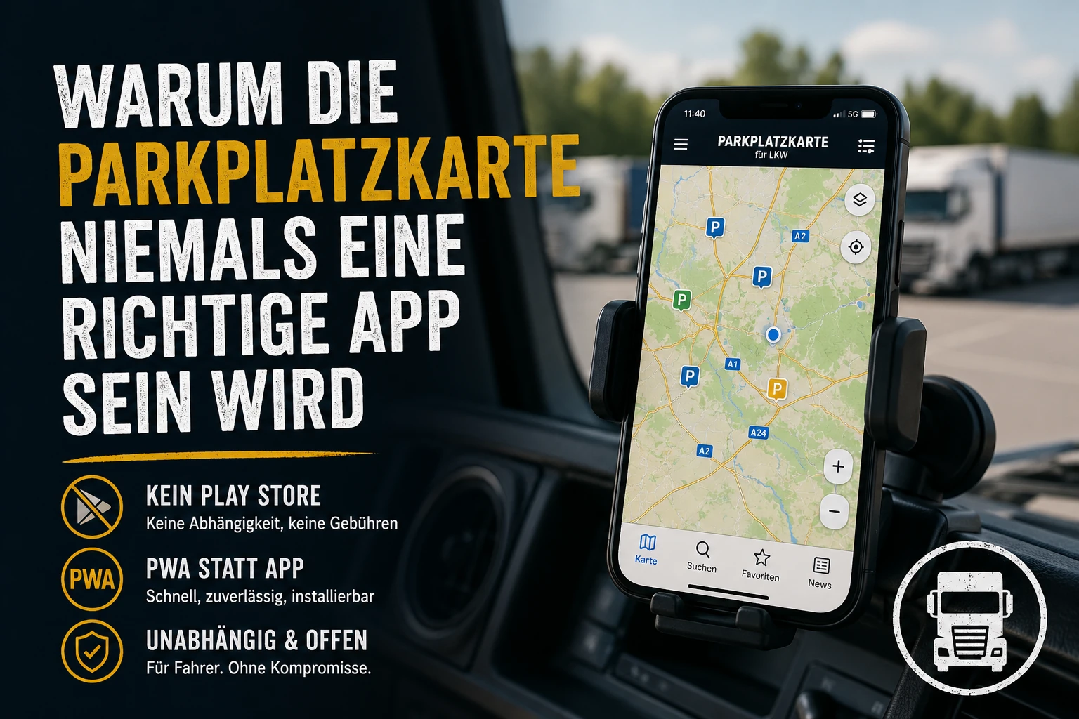 Warum die Parkplatzkarte niemals eine richtige App sein wird