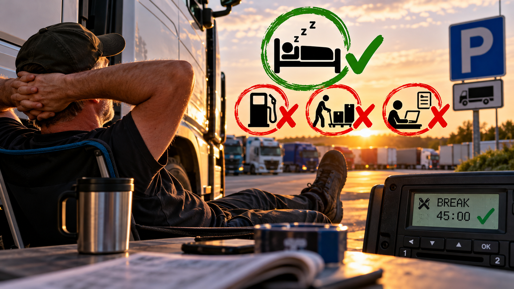 Featured image of post Mach mal Pause – aber richtig: Was im Lkw-Alltag wirklich als Pause zählt