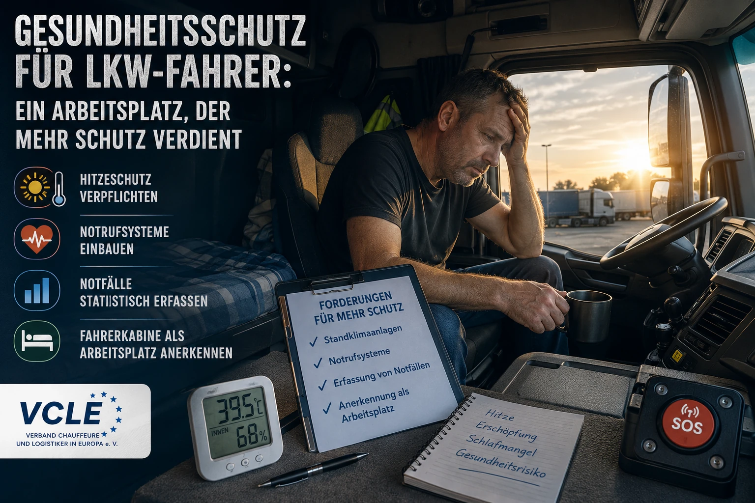 Gesundheitsschutz für LKW-Fahrer: Warum die VCLE-Forderungen mehr als nur Einzelmaßnahmen sind