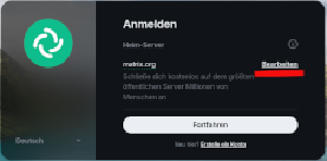 Matrix Anmeldung